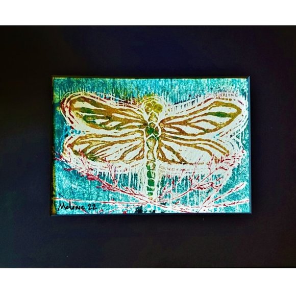 Dragonfly Monoprint - Picture 1 of 5